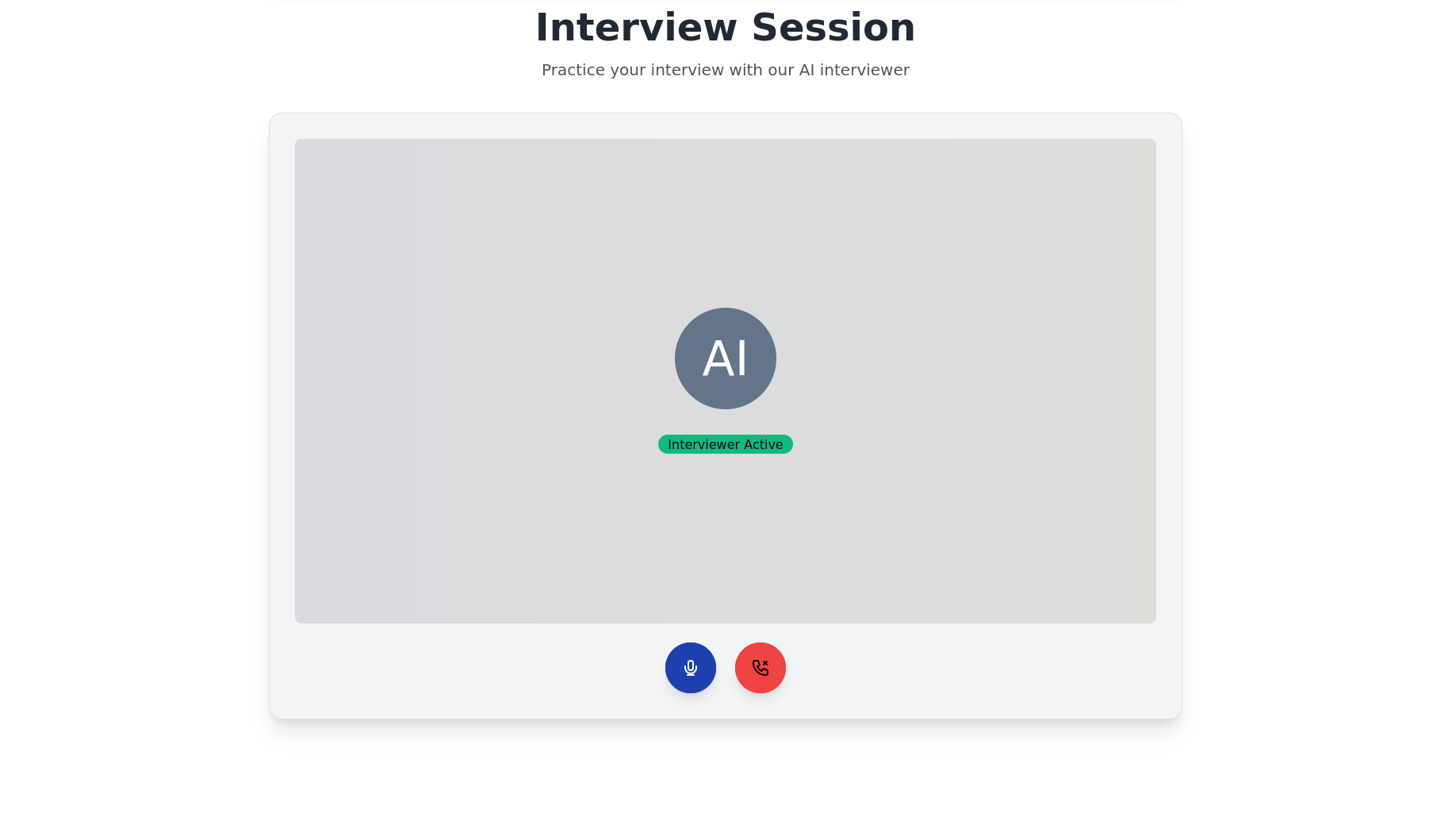 AI Interview Session